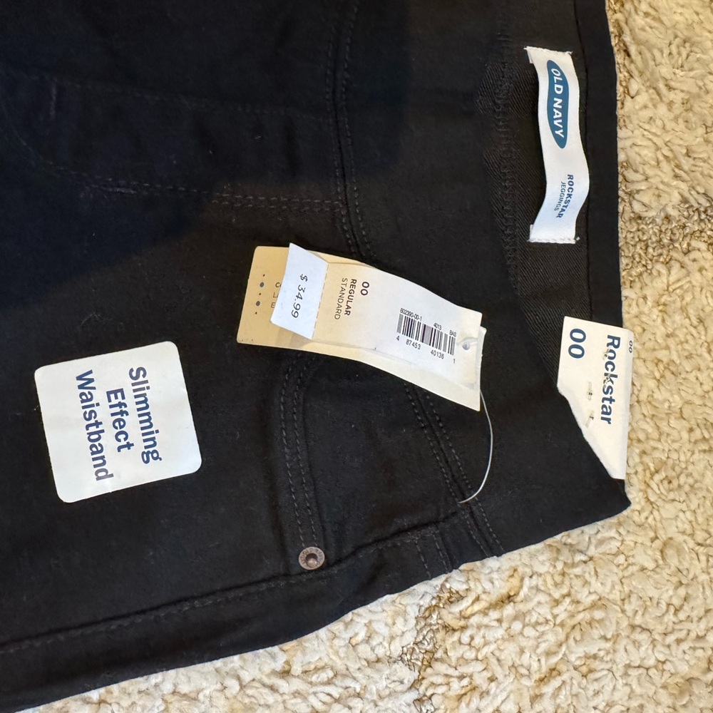 Old Navy Black Skinny Jeans Solid Denim